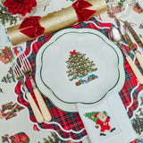 Elevate your Christmas table with the whimsical and enchanting Mrs. Alice Christmas Tree Starter Plate - a simple yet stylish statement of holiday sophistication.