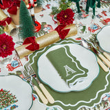 Enhance your everyday or special occasion dining with these beautifully crafted green napkins.
