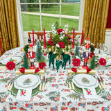 This exquisite dinnerware set captures the festive spirit with its intricate Christmas tree design.
