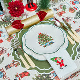 Add a touch of handcrafted elegance to your holiday festivities with the White Hand Embroidered Father Christmas Napkins, perfect for enhancing your Christmas atmosphere.