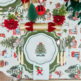 Create a cheerful Christmas ambiance with the White Hand Embroidered Father Christmas Napkins - the ideal choice for adding a touch of holiday charm to your celebrations.