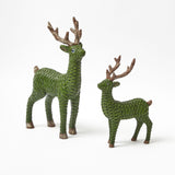 Two rattan reindeer accents to enhance your Christmas display.