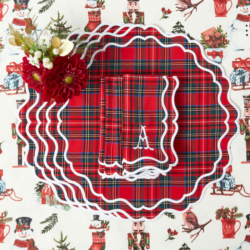 The Katherine Tartan Placemats & Napkins set adds a touch of traditional charm to your holiday gatherings.