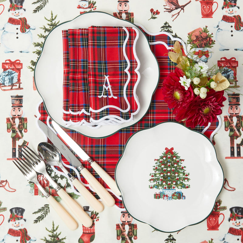 Elevate your festive feasts with the timeless charm of Katherine Tartan Napkins (Set of 4).