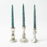 Elevate your ambiance with our Trio of Mercury Candle Holders - a shimmering trio of elegance.