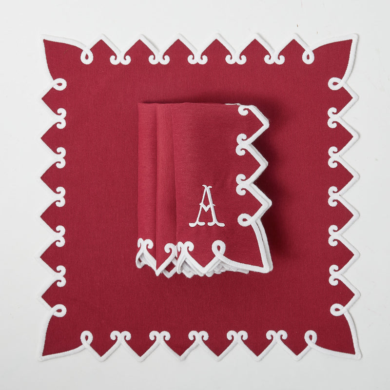 Bring the spirit of the season to your dining table with Angelina Red Berry Placemats & Napkins.