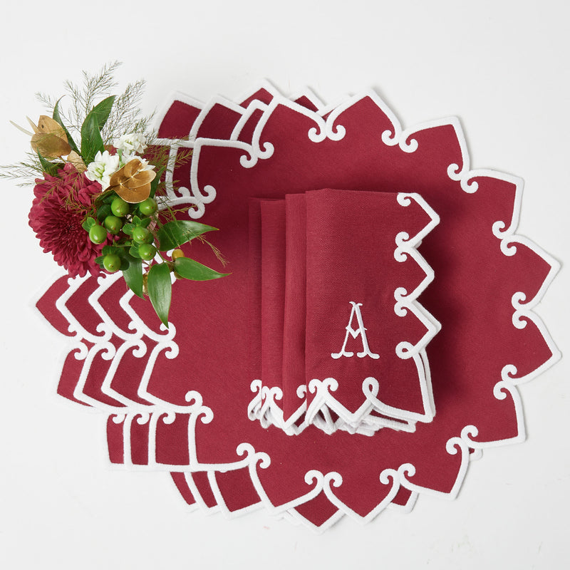 Create a festive atmosphere with the Angelina Red Berry Placemats & Napkins.