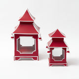 Create a magical atmosphere with the enchanting Berry Red Pagoda Lanterns.