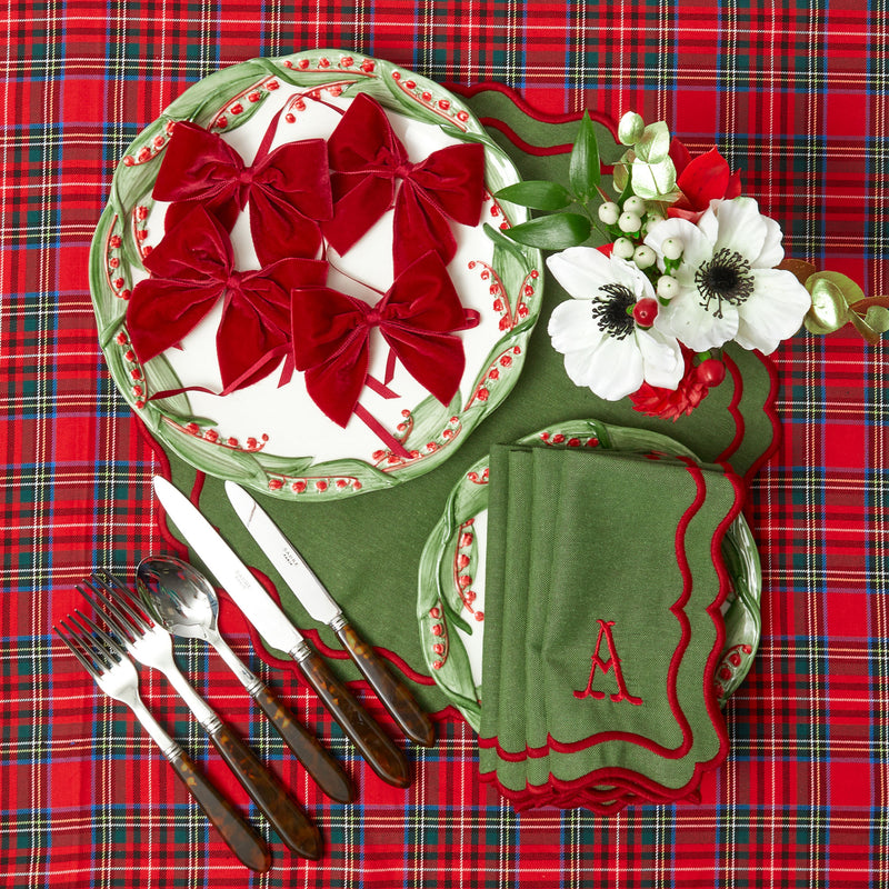 Transport your dining table to a cozy, holiday setting with the Bonnie Tartan Tablecloth, perfect for creating an inviting and warm atmosphere that captures the magic of the holidays.