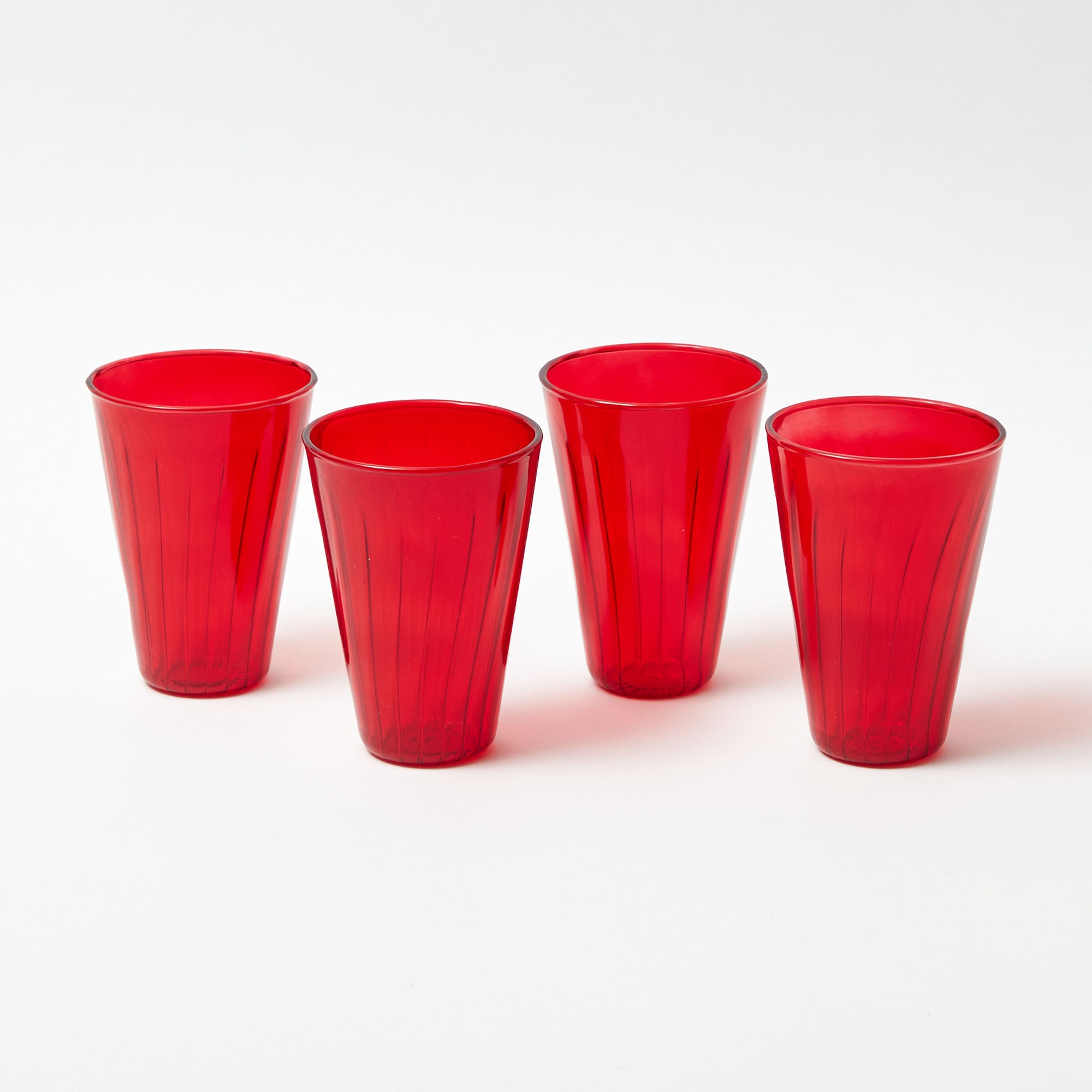 Cranberry Red Glasses (Set of 4) – Mrs. Alice