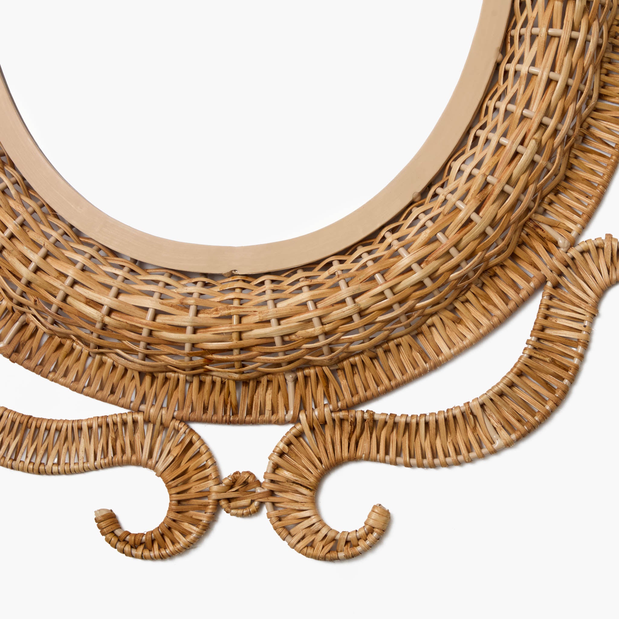 Medium Oval Grand Rattan Mirror