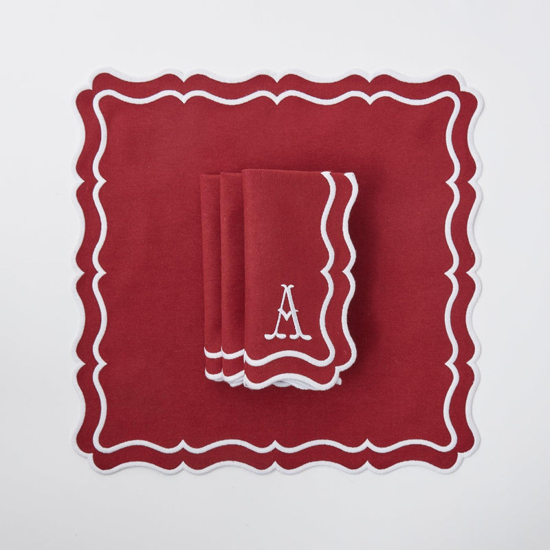 Katherine Berry Red Placemats & Napkins (Set of 4) - Mrs. Alice