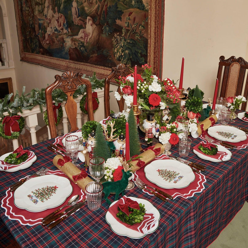 Make each Christmas meal special with the Katherine Berry Red Placemats & Napkins Set - a delightful set of four that adds a dash of Christmas joy to your festive table.