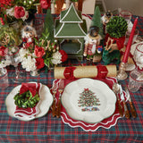 Make your holiday gatherings come alive with the playful charm of the Katherine Berry Red Placemats Set, a delightful set of four that captures the spirit of the season and adds a touch of holiday magic to your dining experiences.
