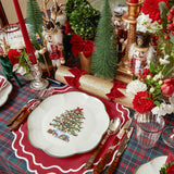 Enhance your holiday decor with the playful and delightful Katherine Berry Red Placemats Set, designed to bring a touch of tradition and whimsy to your Christmas dinners.