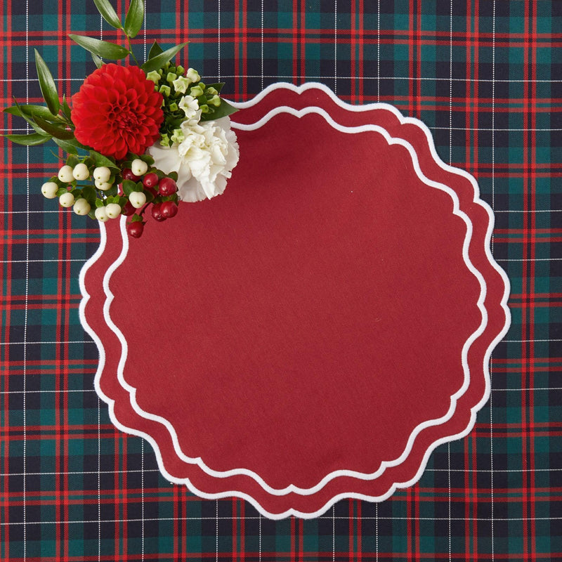 Make each Christmas meal special with the Katherine Berry Red Placemats Set - a delightful set of four that adds a dash of Christmas joy to your festive table.