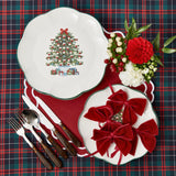 Enhance your Christmas dining with the playful charm of the Katherine Berry Red Placemats Set, designed to bring a touch of tradition and festivity to your holiday feasts.