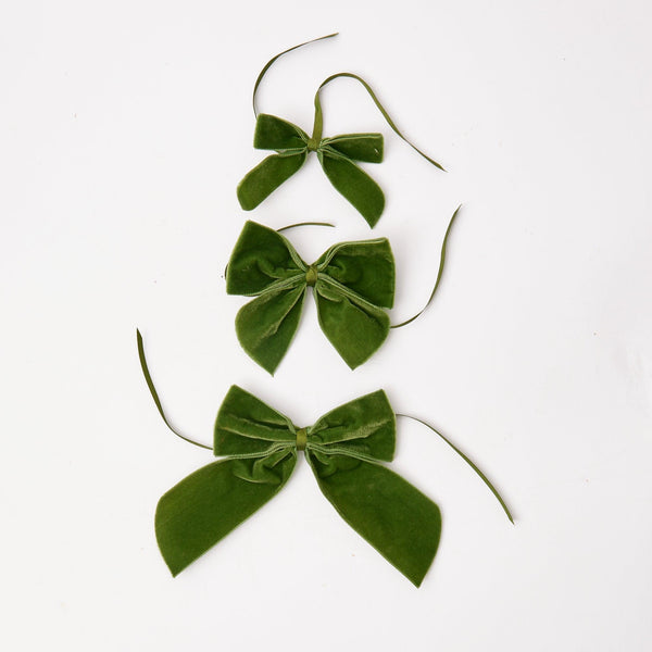 Large Forest Green Napkin Bow (Pair) - Mrs. Alice