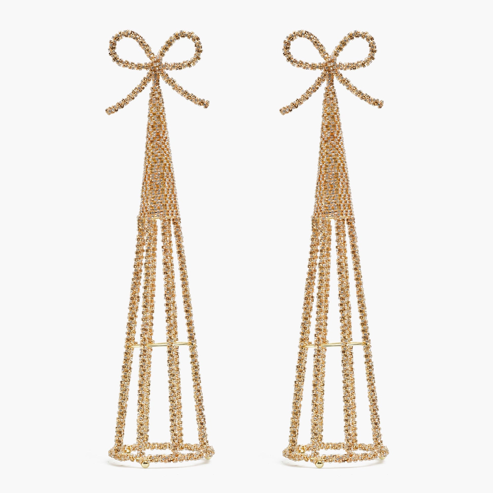 Large Bow Glitter Christmas Tree (Pair)