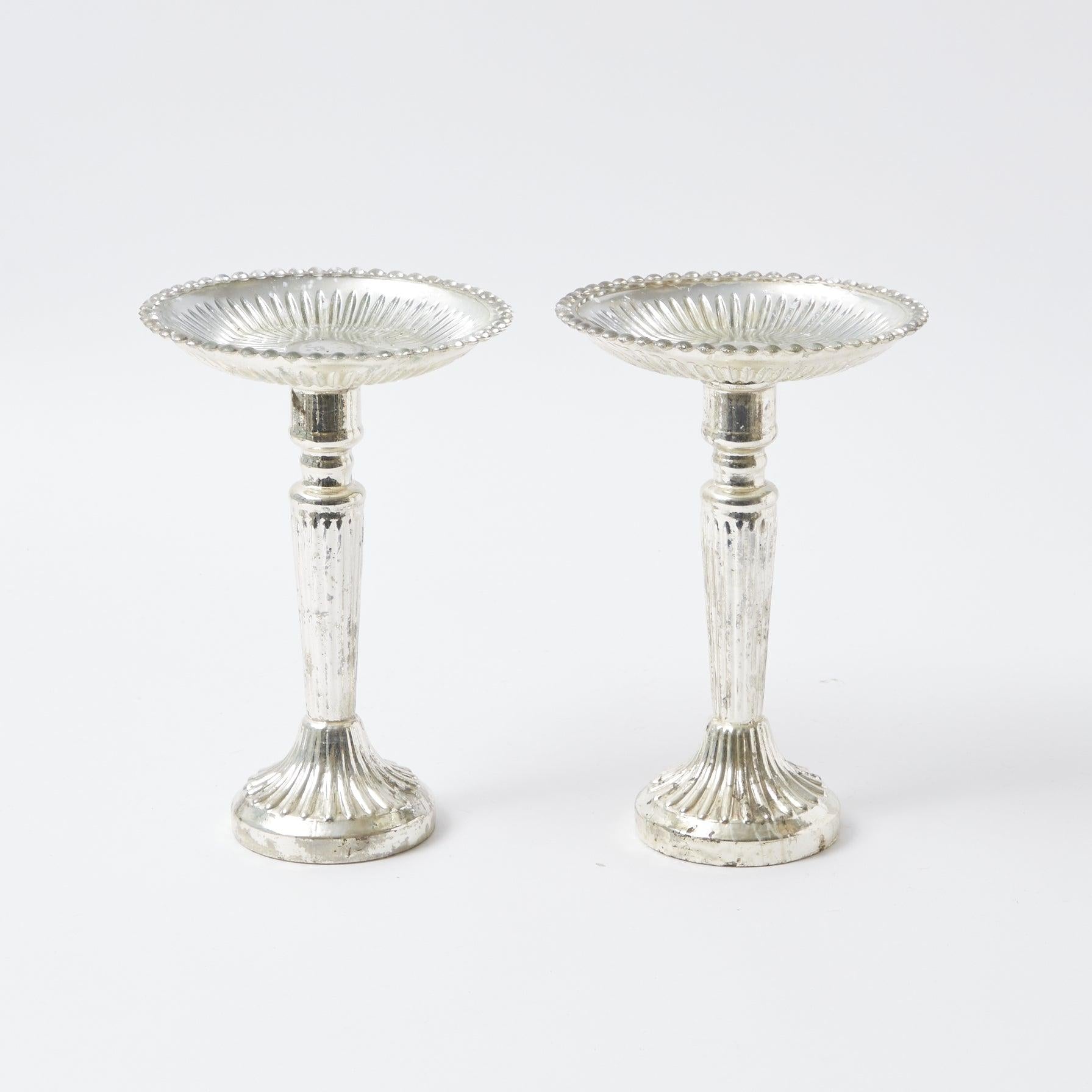 Large Mercury Pillar Candle Stand (Pair)
