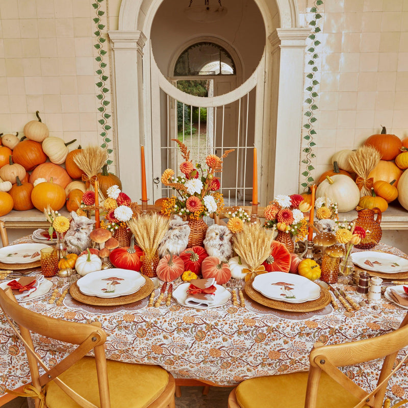 Bring autumnal charm with the Leaves of Autumn Tablecloth.