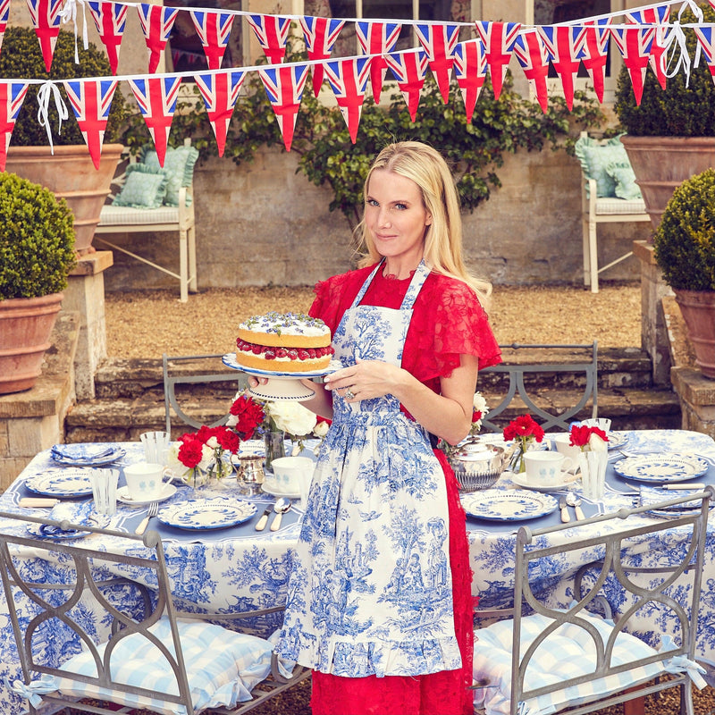 Lilibet Toile Frilled Apron - Mrs. Alice