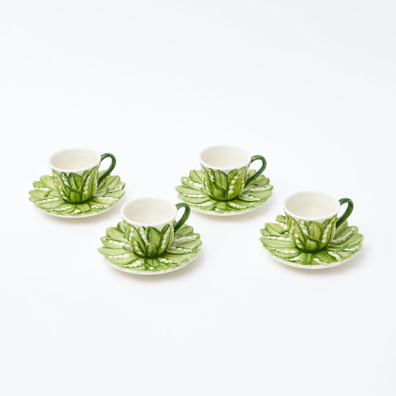 Lily of the Valley Espresso Cup & Saucer - Mrs. Alice