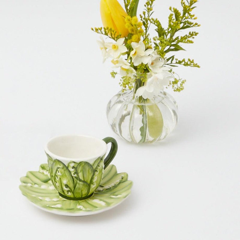 Lily of the Valley Espresso Cup & Saucer - Mrs. Alice