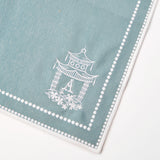 Set of four napkins in refreshing Mariana Duck Egg tones.