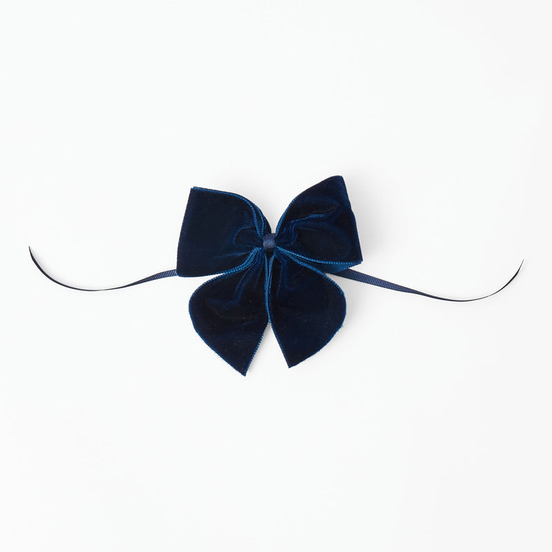 Large Blue Velvet Bow – Mrs. Alice