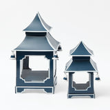 Add a touch of elegance to your decor with Midnight Blue Mini Pagoda Lanterns, perfect for infusing your space with the captivating charm of midnight blue.