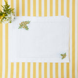 Mimosa White Linen Placemats (Set of 4) - Mrs. Alice