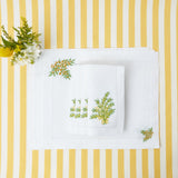Mimosa White Linen Placemats (Set of 4) - Mrs. Alice