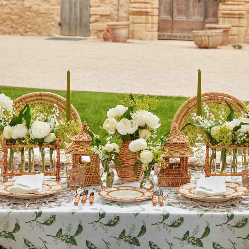 Mini Natural Rattan Pagoda Lanterns (Pair) - Mrs. Alice