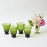 Moss Green Tulip Glasses (Set of 4) - Mrs. Alice