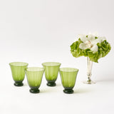 Create an earthy and natural atmosphere with the Set of 4 Moss Green Tulip Glasses - the epitome of natural elegance.