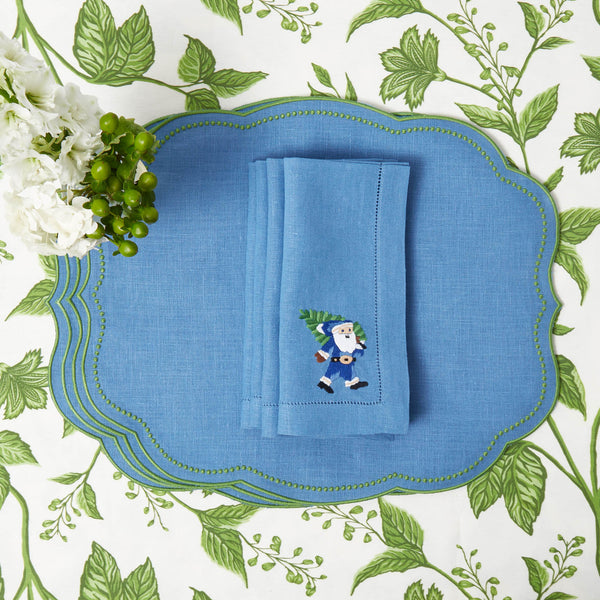 Set a festive scene with Eloise Blue & Green Placemats and coordinating Blue Father Christmas Blue Napkins (Set of 4).