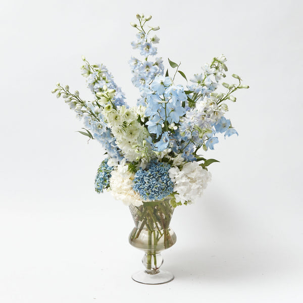 Large Scalloped Engraved Glass Vase for Stunning Floral Arrangements