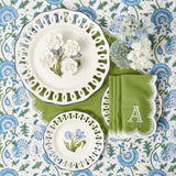 Apple Green Isabella Round Placemats & Napkins bring a touch of vibrant style to your dining experience.