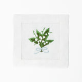 Make a sophisticated statement with the subtle grace of Lily of the Valley Linen Napkins (Set of 4).