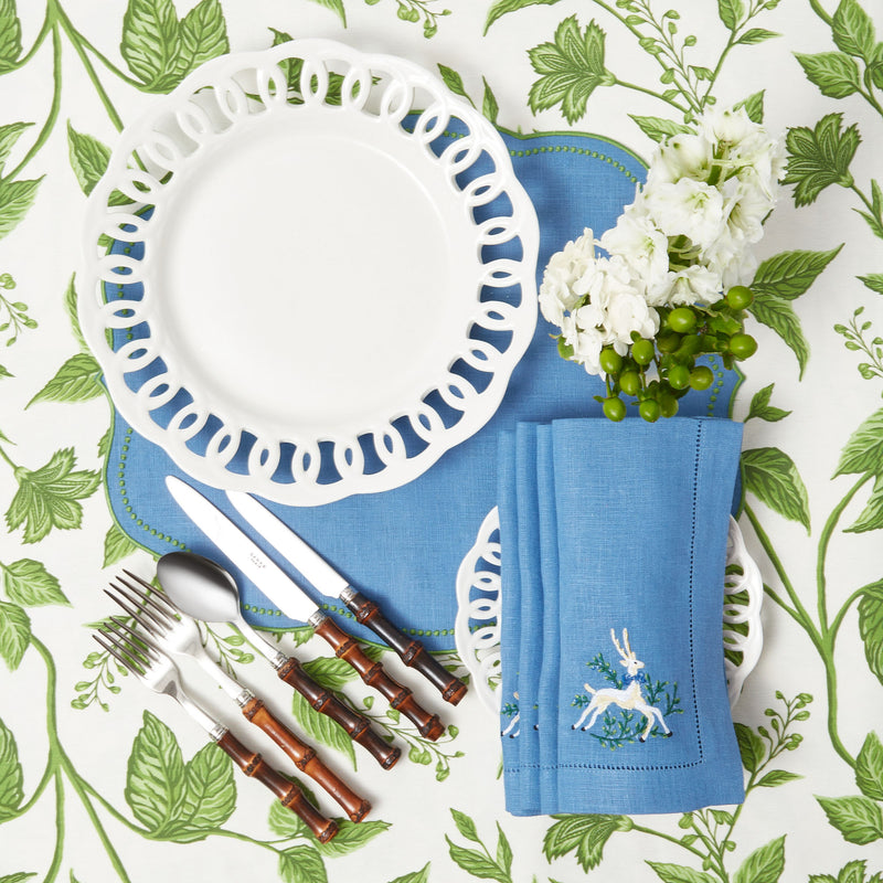 Elevate your Christmas table with the timeless beauty of our Set of 4 White Lace Dinner Plates - a tribute to the timeless elegance of holiday charm.