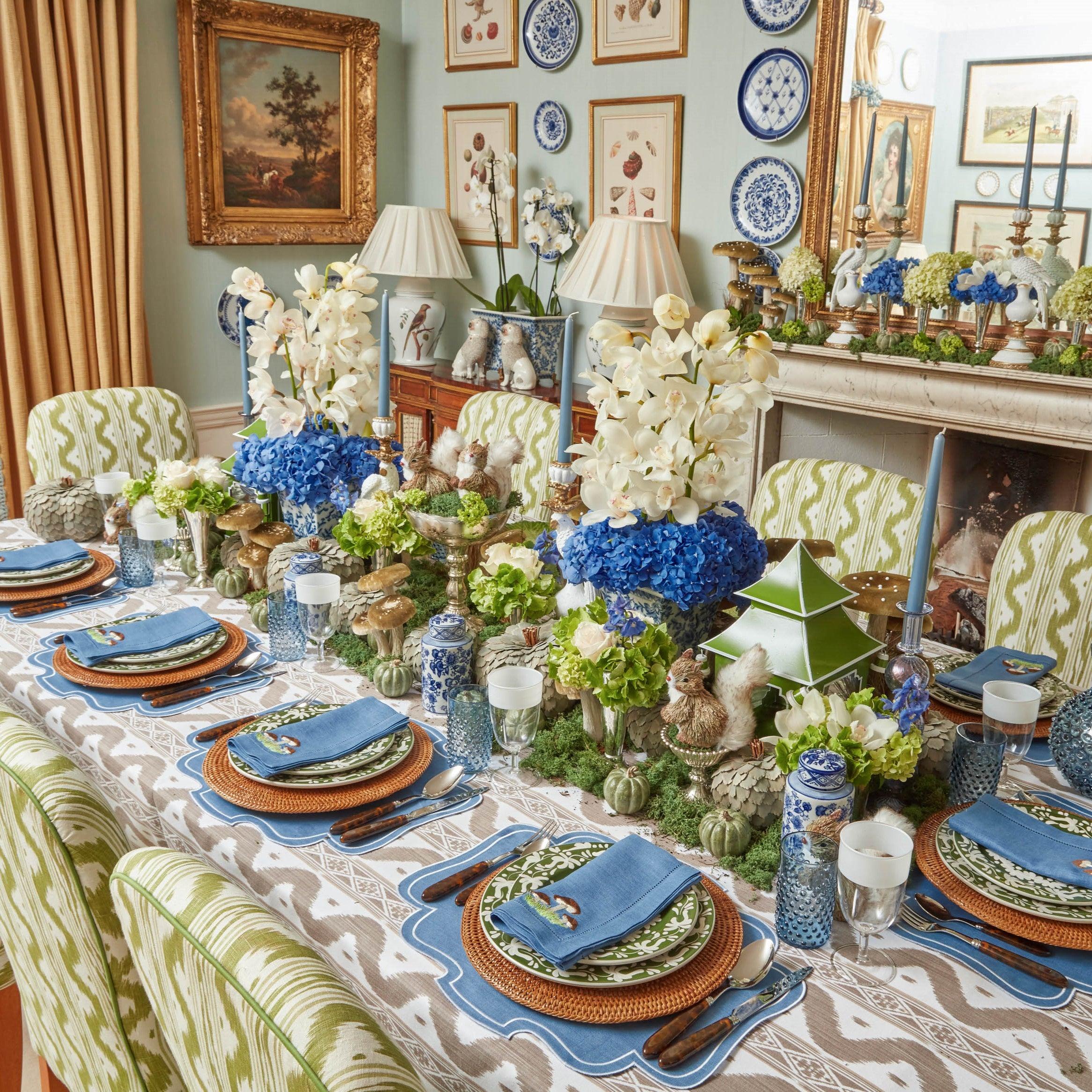 Compliment Blue Linen Napkins (Set of 8) – Mrs. Alice