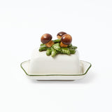 Introduce a touch of culinary charm with the Porcini Mushroom Butter Dish, a delightful addition to your table.