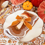 Mustard Velvet Mini Bow (Set of 4) - Mrs. Alice