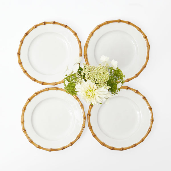 Set of 4 Nancy Bamboo Dinner Plates for stylish dining.