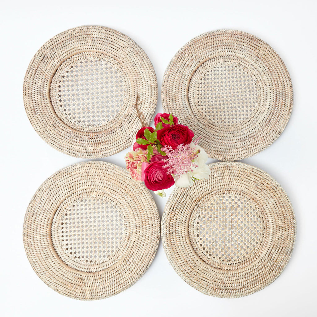 Natural Rattan Charger Plates (Set of 4) Mrs. Alice