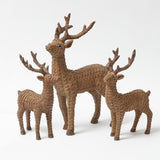 Adorn your home with this charming Rattan Reindeer Family for a festive touch.