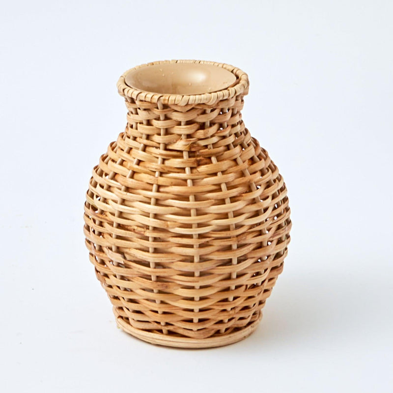 Trio of Natural Rattan Vases: Adding earthy tones to decor.