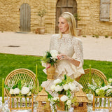 Rustic beauty in a set: Natural Rattan Vases.