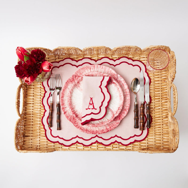 Natural Scalloped Rattan Breakfast Tray - Mrs. Alice